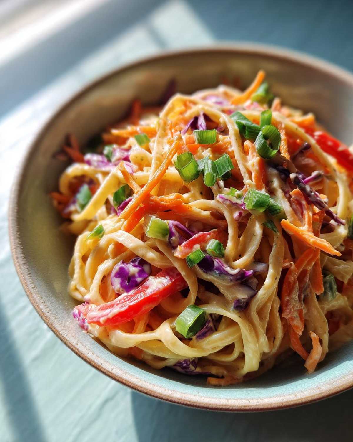 Thai Peanut Noodle Salad (Cold Asian-Inspired Salad) - detail 1