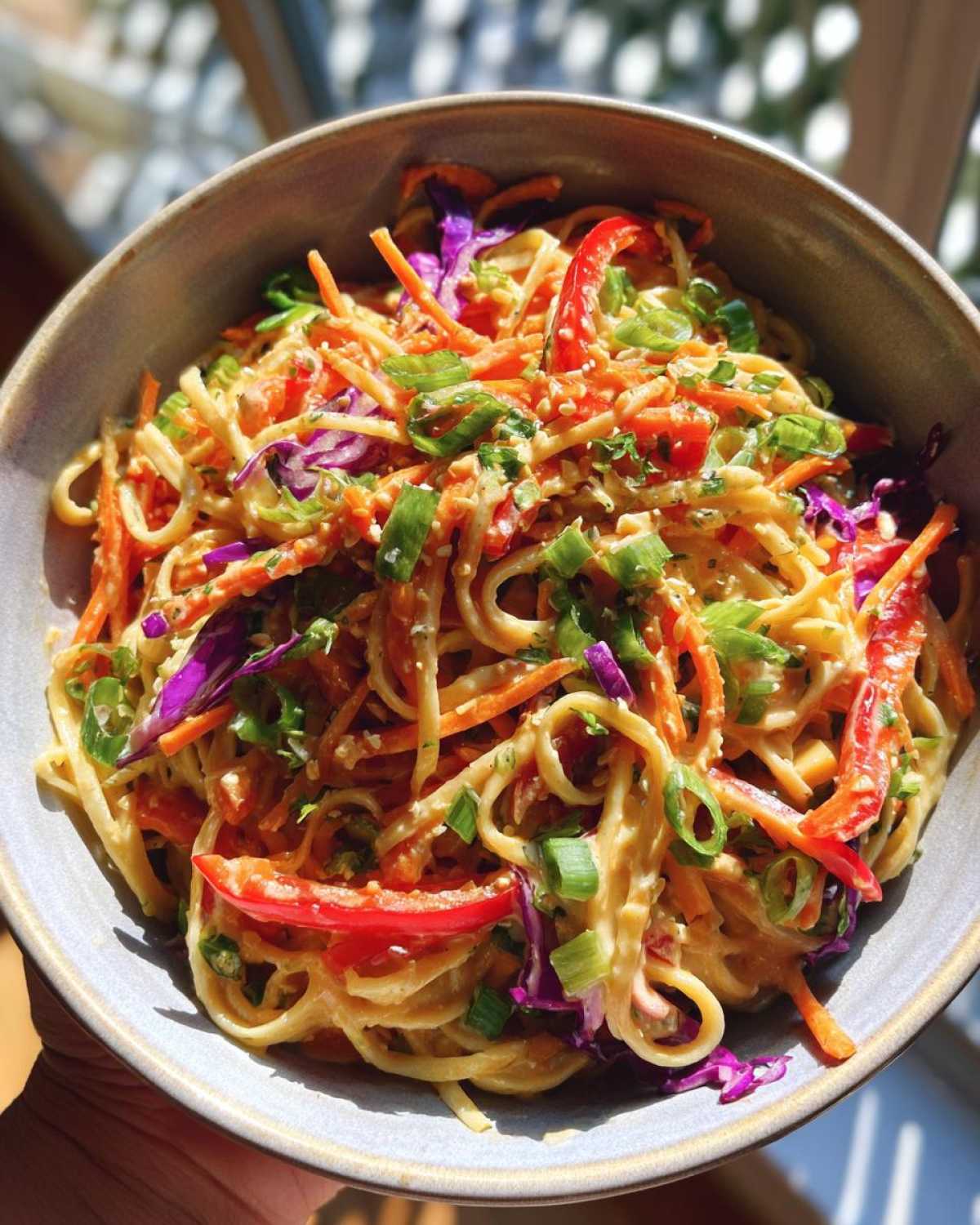 Thai Peanut Noodle Salad (Cold Asian-Inspired Salad) - detail 2