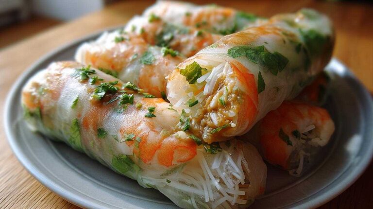 Vietnamese Summer Rolls with Peanut Sauce