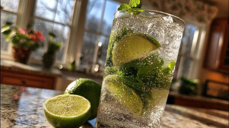 Virgin Mojito with Lime and Mint (Non-Alcoholic)
