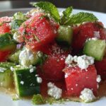 Watermelon Feta Cucumber Salad (Refreshing Summer Salad)