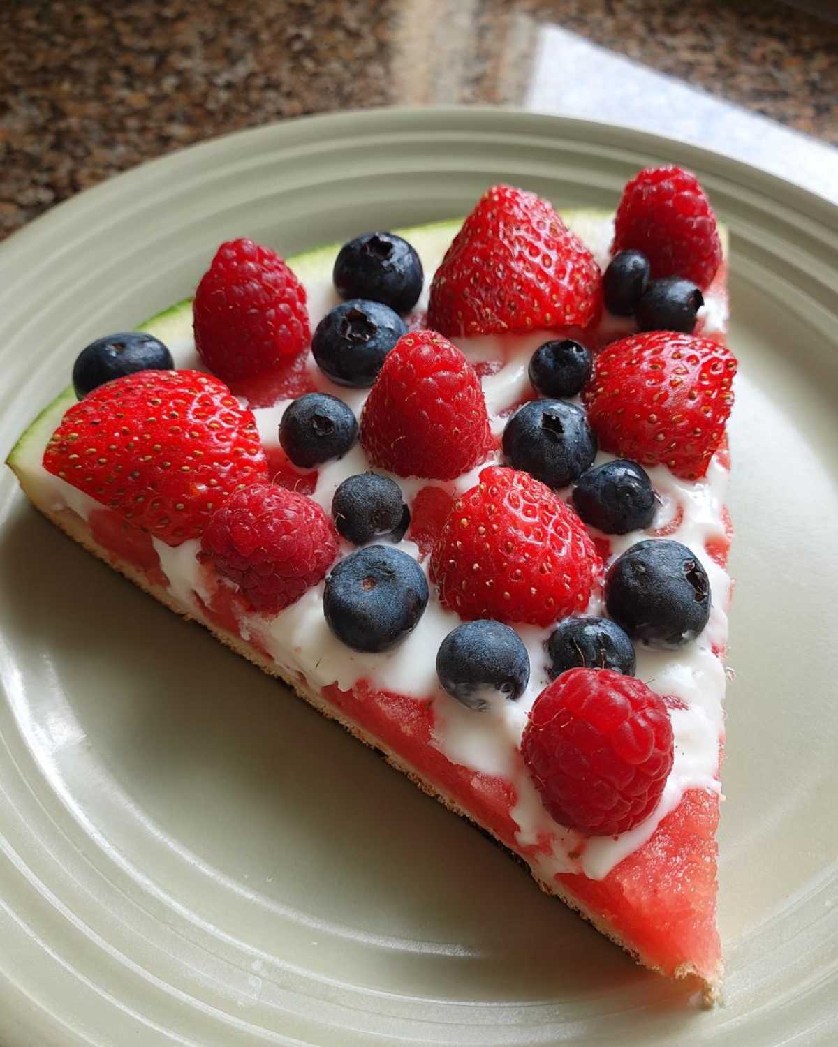 Watermelon “Pizza” with Yogurt & Berries - detail 2