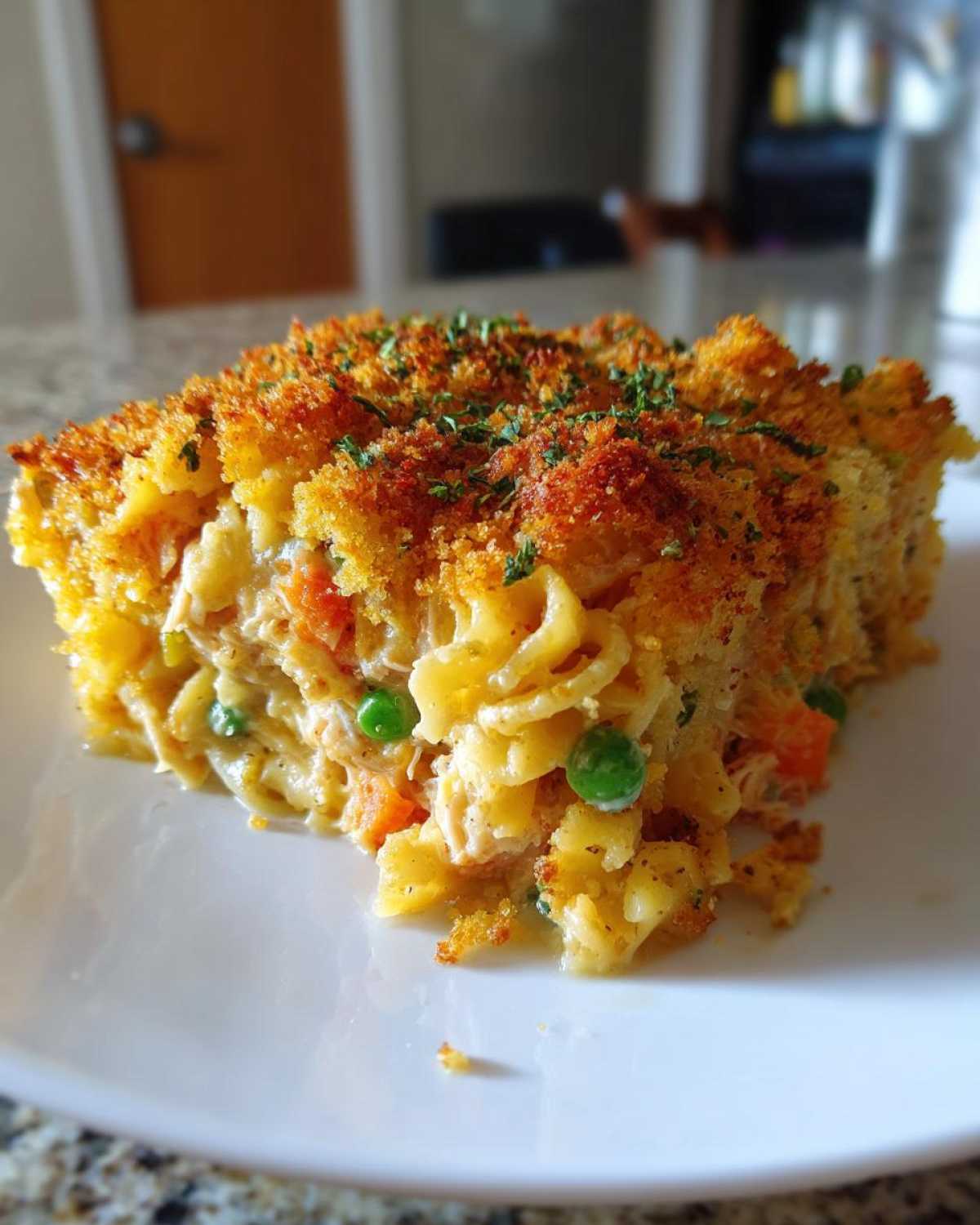Cheesy Tuna Noodle Casserole with a Crumb Topping - detail 1