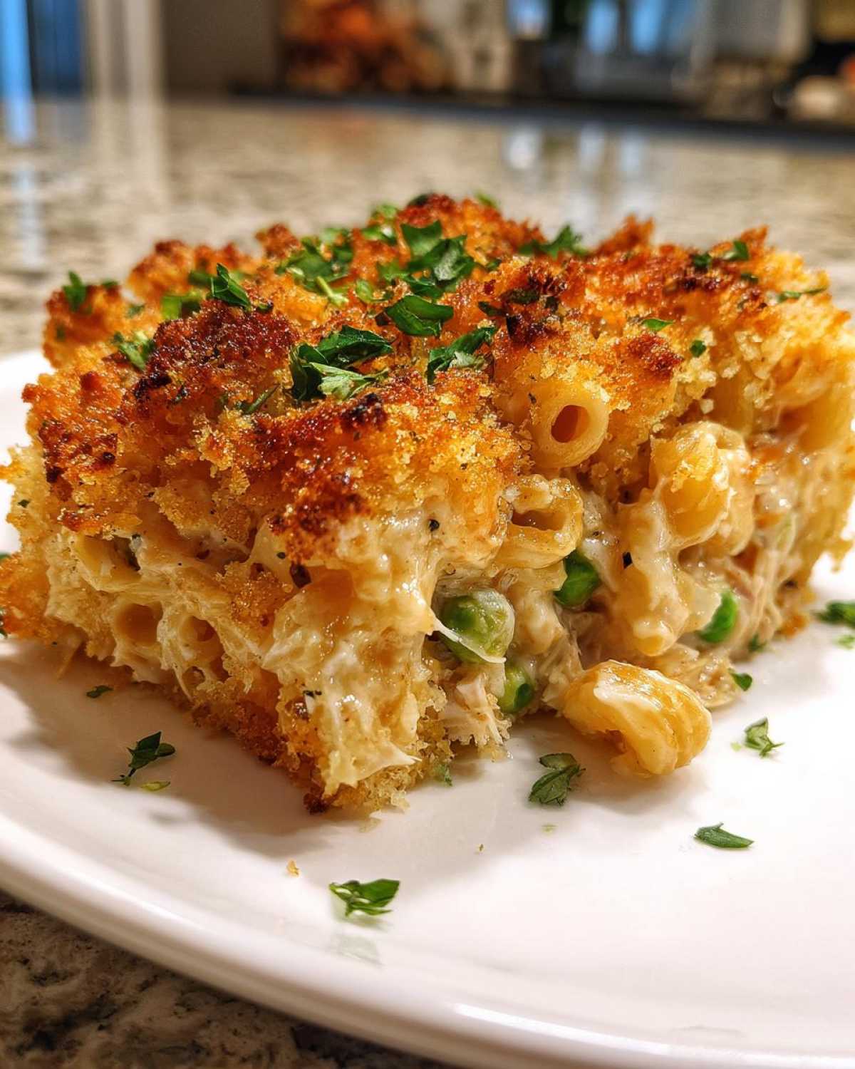 Cheesy Tuna Noodle Casserole with a Crumb Topping - detail 2