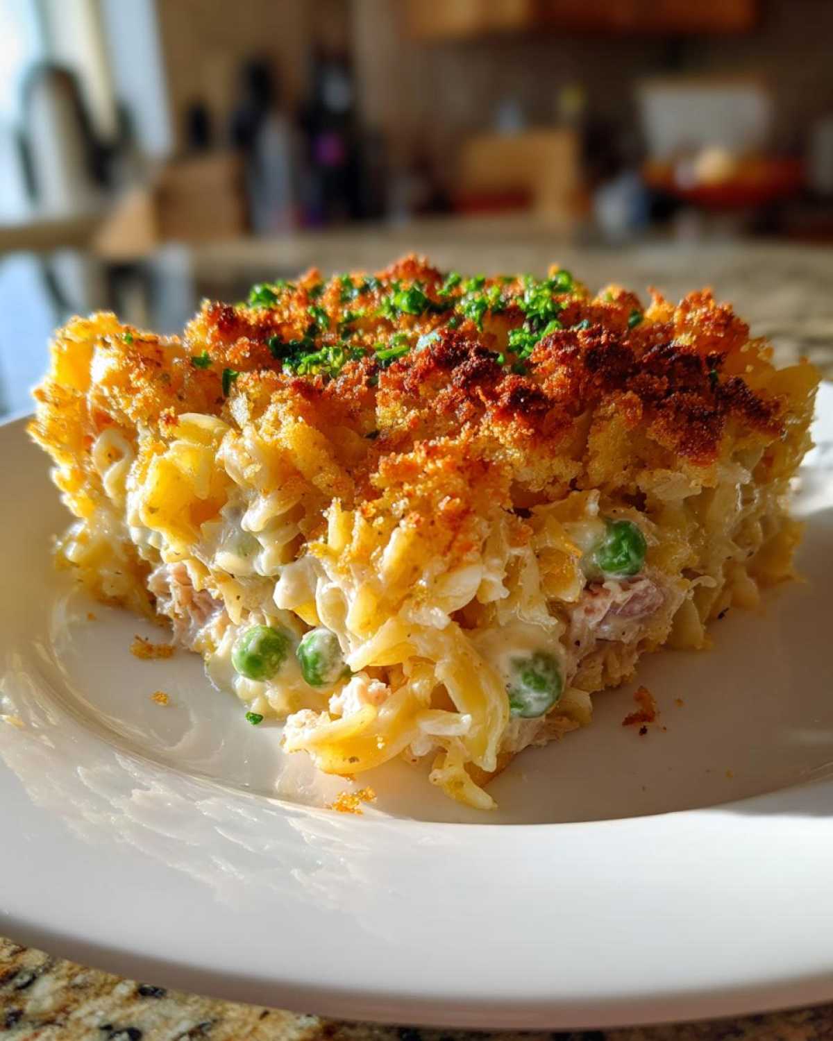 Cheesy Tuna Noodle Casserole with a Crumb Topping - detail 3