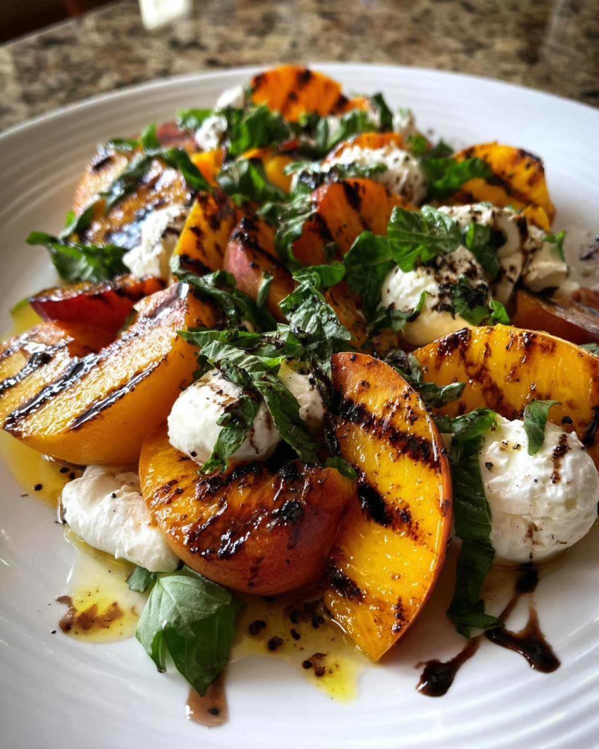 Grilled Peach & Burrata Salad - detail 2