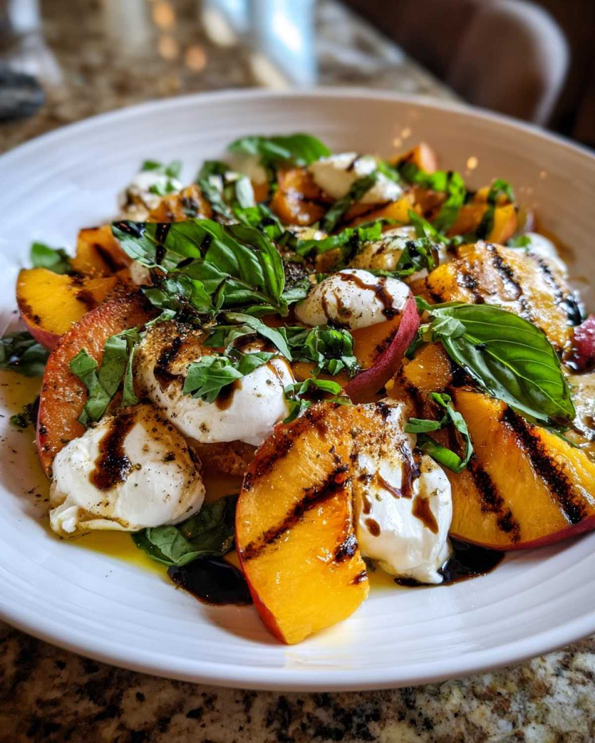 Grilled Peach & Burrata Salad - detail 3