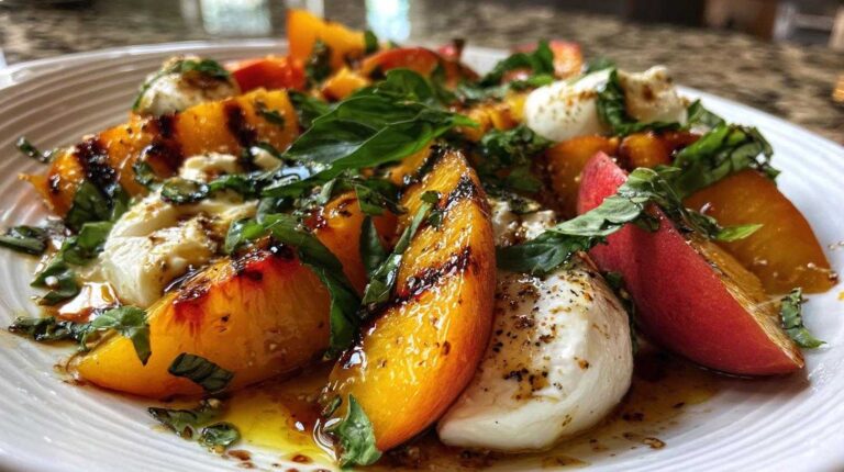 Grilled Peach & Burrata Salad