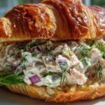 Lemon Dill Tuna Salad Sandwiches on Croissants