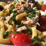 Mediterranean tuna pasta salad