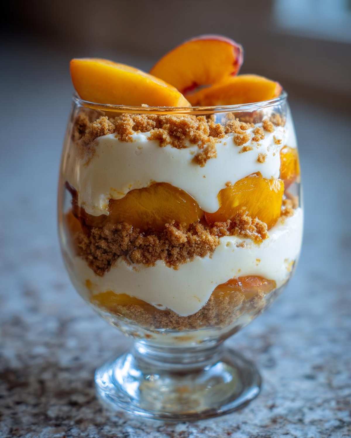 No-Bake Peach Cheesecake Parfaits - detail 1