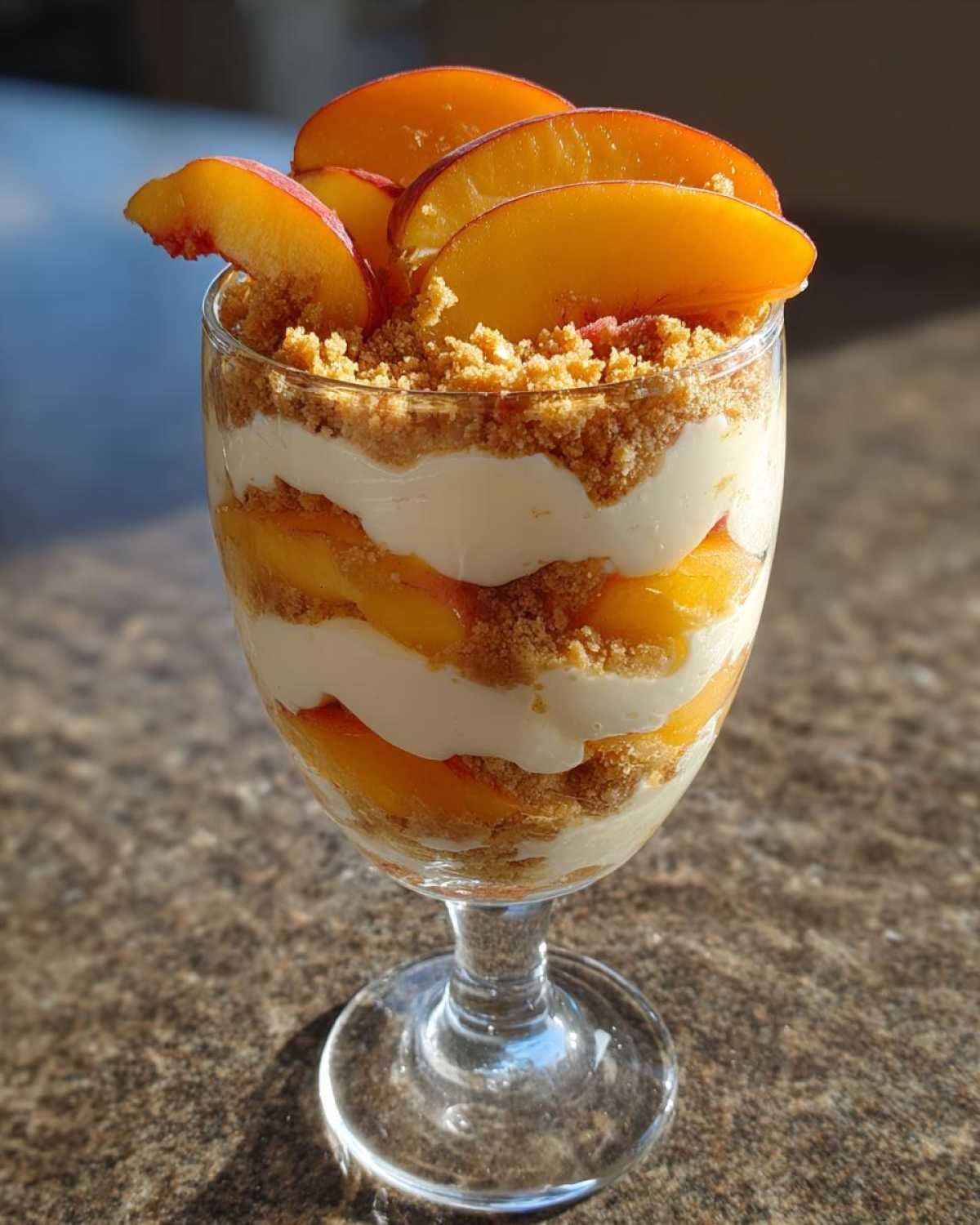No-Bake Peach Cheesecake Parfaits - detail 2