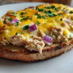 Open-faced tuna melt
