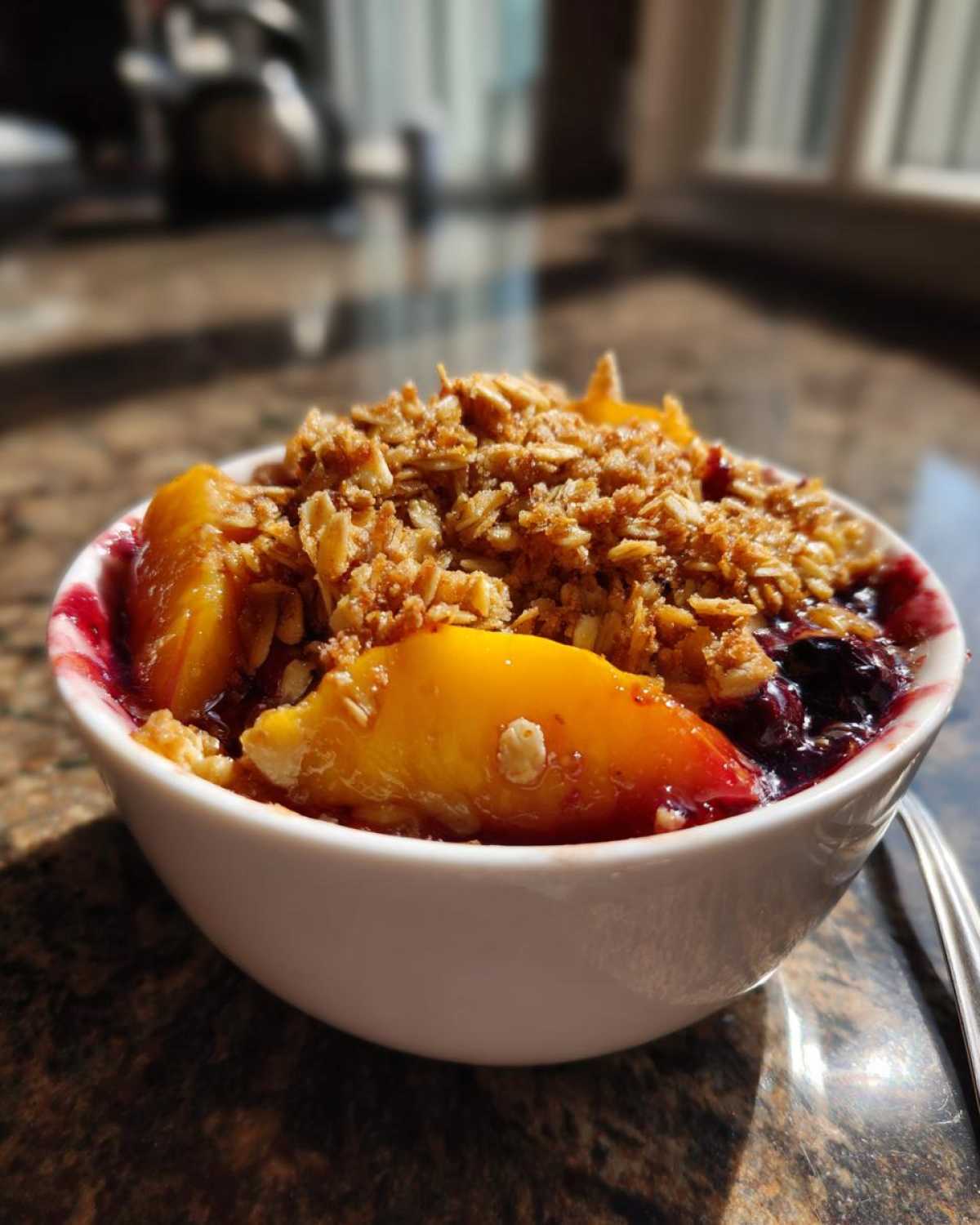 Peach & Blueberry Crisp - detail 4