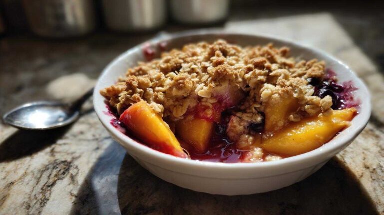 Peach & Blueberry Crisp