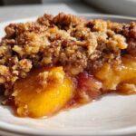 Peach Cobbler Recipe with Brown Sugar Pecan Crust