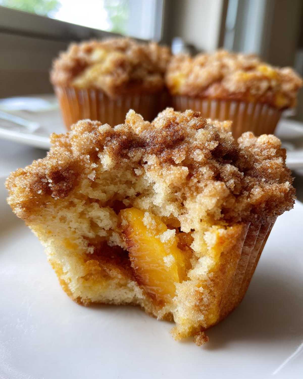 Peach Muffins with Streusel Topping - detail 1