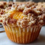 Peach Muffins with Streusel Topping