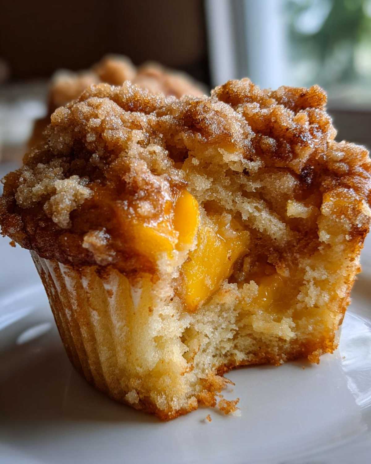 Peach Muffins with Streusel Topping - detail 2