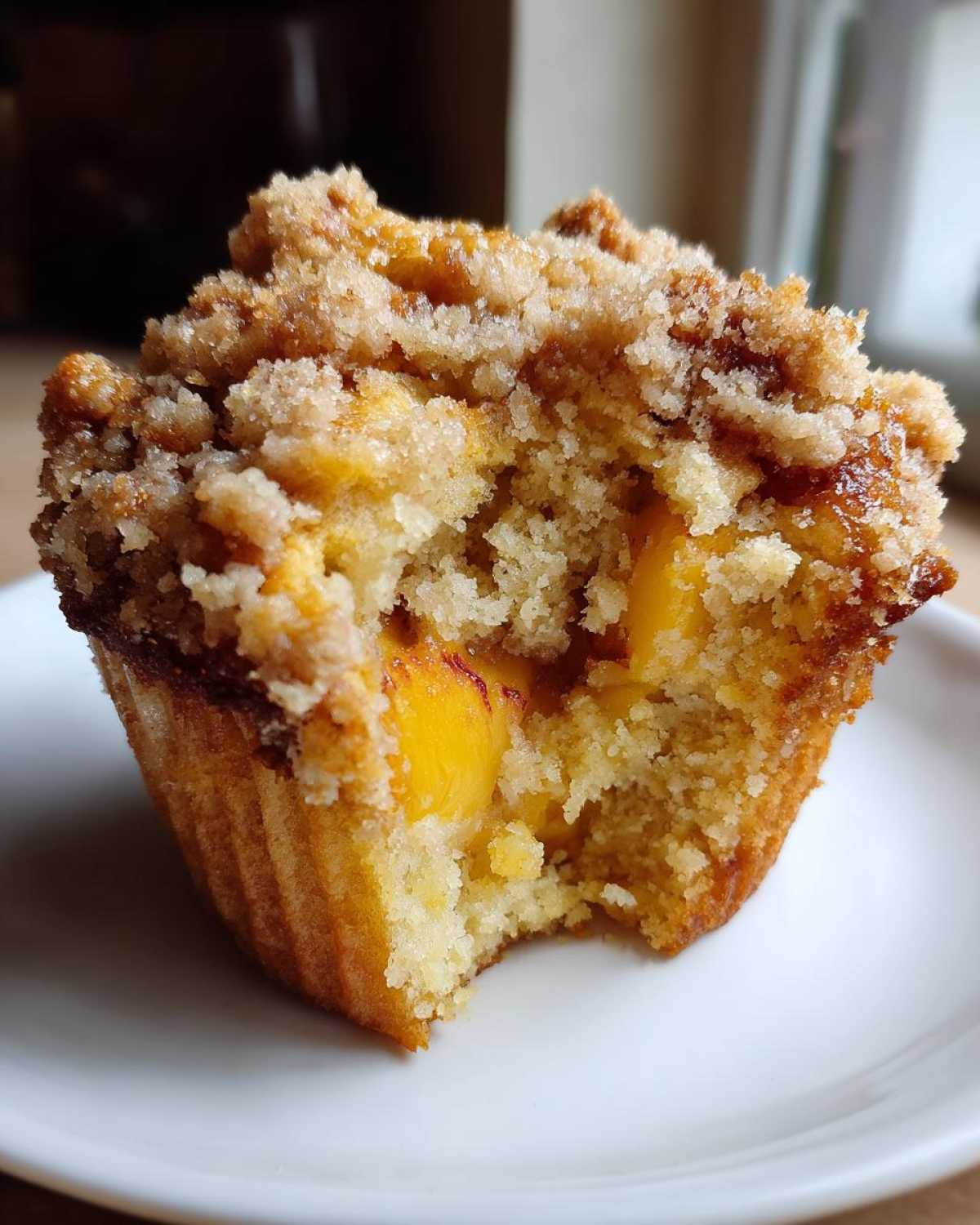 Peach Muffins with Streusel Topping - detail 3