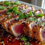 Seared Ahi Tuna Steaks with a Ginger Soy Marinade