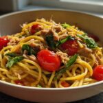 Tomato basil tuna pasta