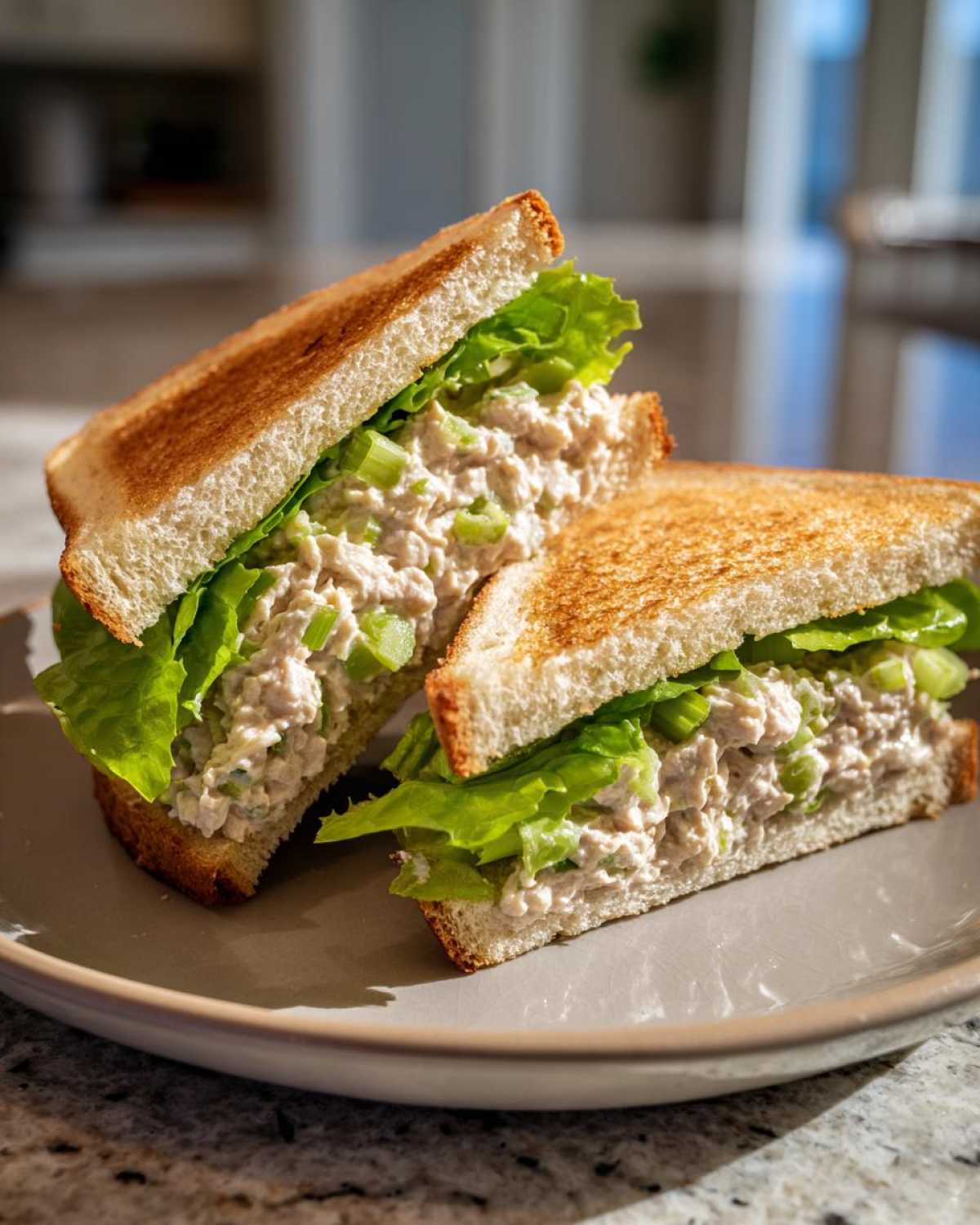 Tuna salad sandwich with celery - detail 1