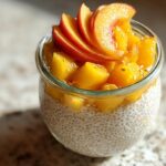 Vegan Coconut-Peach Chia Pudding