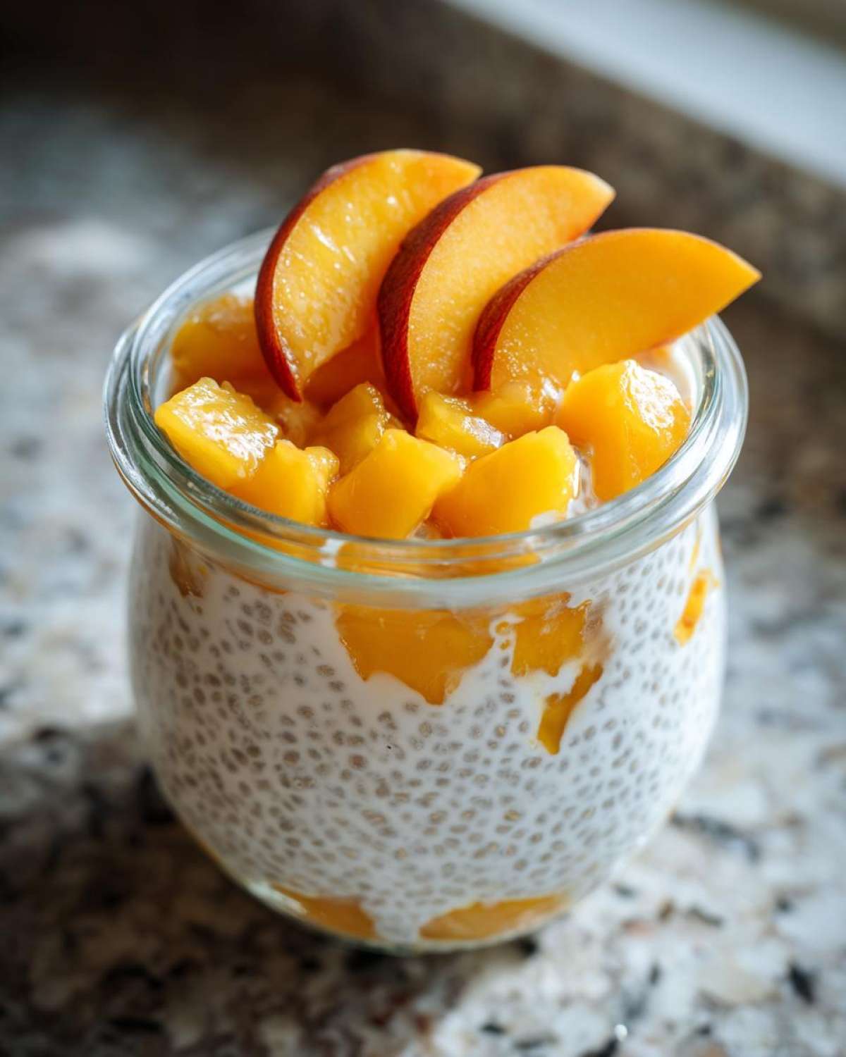 Vegan Coconut-Peach Chia Pudding - detail 4